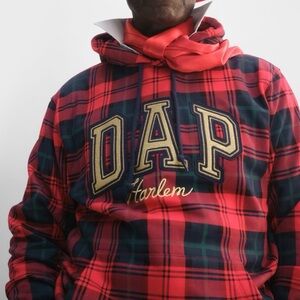 Gap x Dapper Dan Red Plaid Hoodie | Medium (M) | Unisex